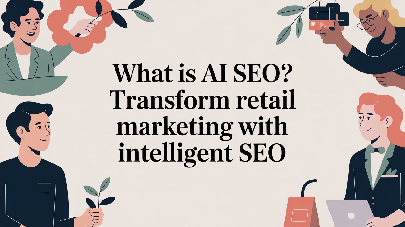 what is ai seo marketing illustration