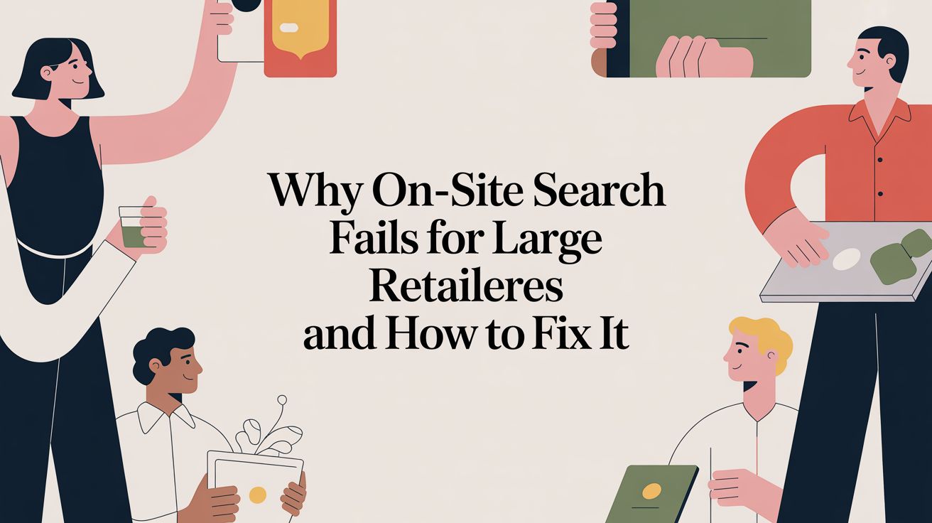 why on site search fails for large retailers team collaboration